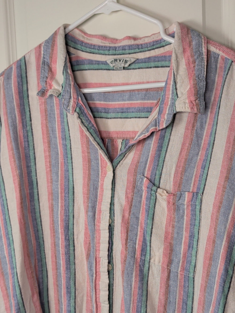 Orvis Pastel Multi-Stripe Button-Up Shirt - Picture 7 of 8